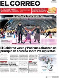 Portada El Correo 2019-12-04