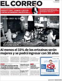 Portada El Correo 2019-06-05