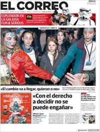 Portada El Correo 2019-12-07