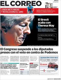 Portada El Correo 2019-05-25