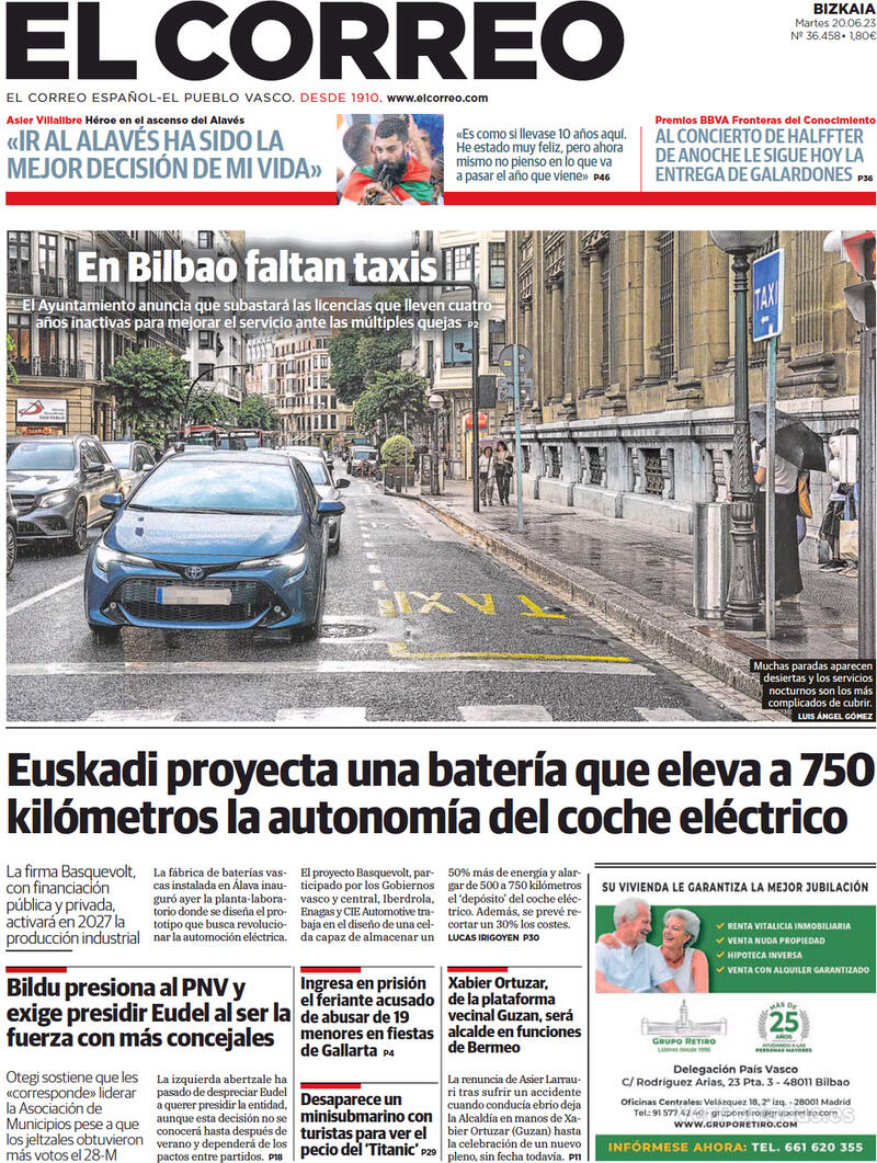 Portada El Periódico 2023-06-20