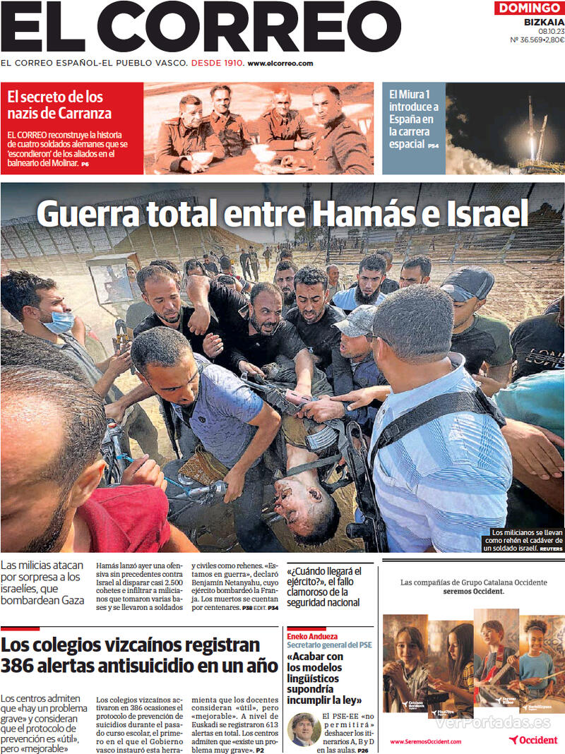 Portada El Periódico 2023-10-08