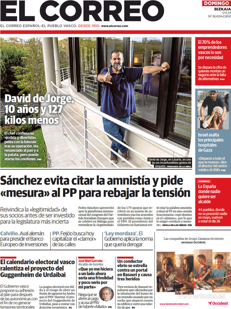 Portada El Periódico 2023-11-12