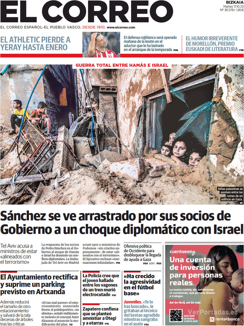 Portada El Periódico 2023-10-17