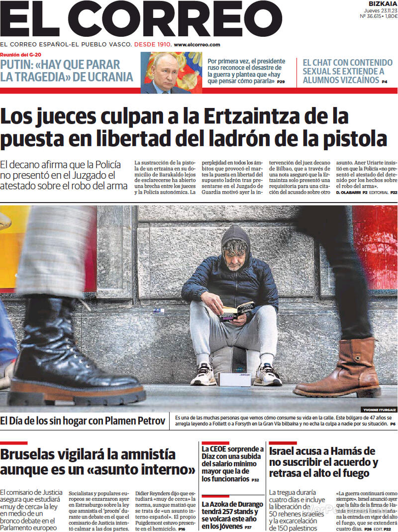 Portada El Periódico 2023-11-23