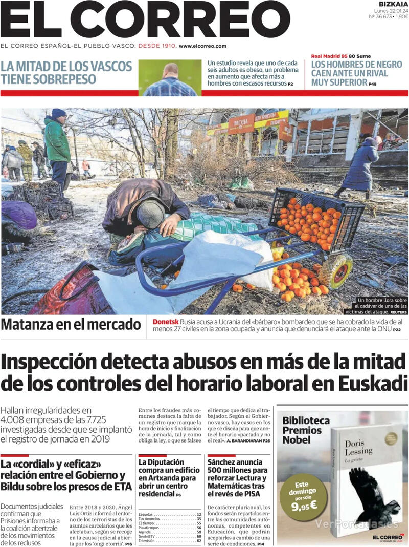 Portada El Periódico 2024-01-22