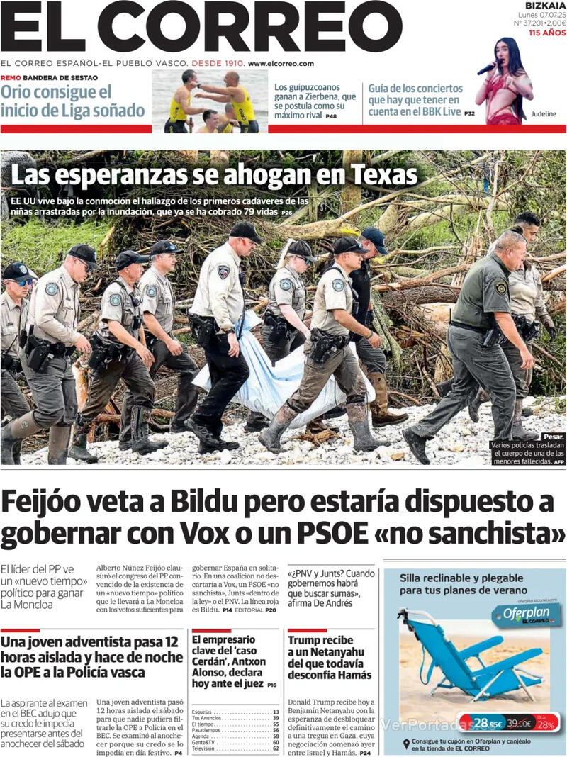 Portada El Periódico 2025-07-07