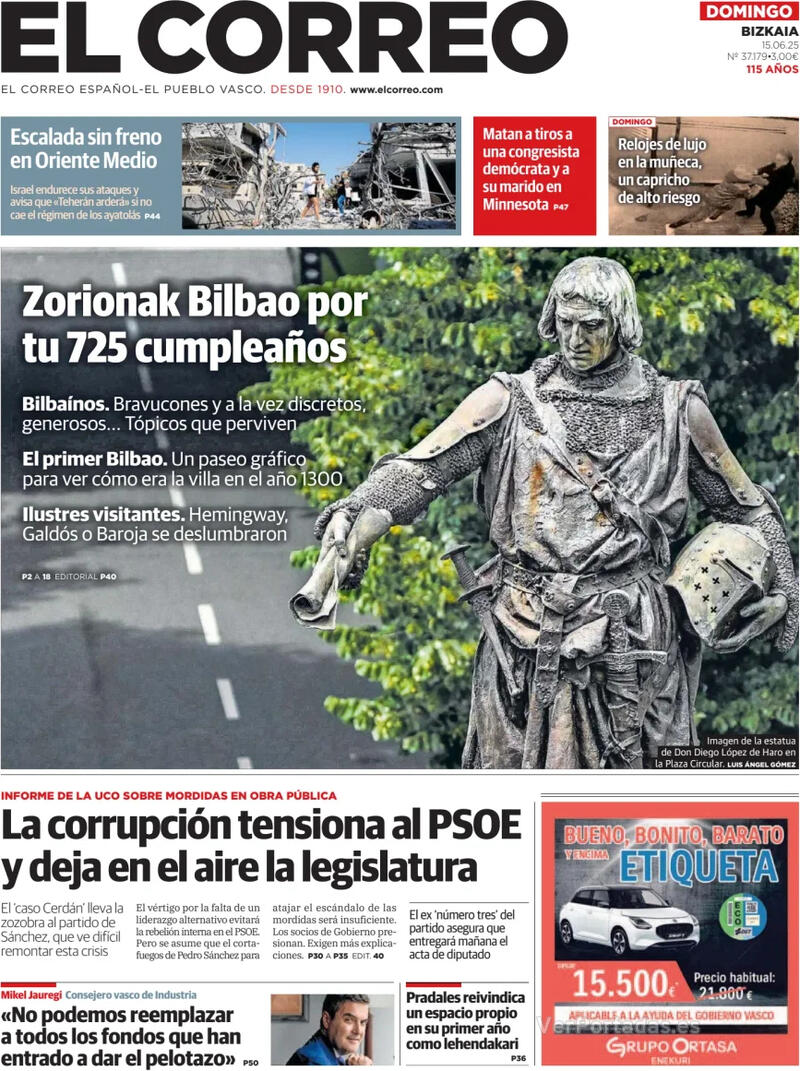 Portada El Periódico 2025-06-15