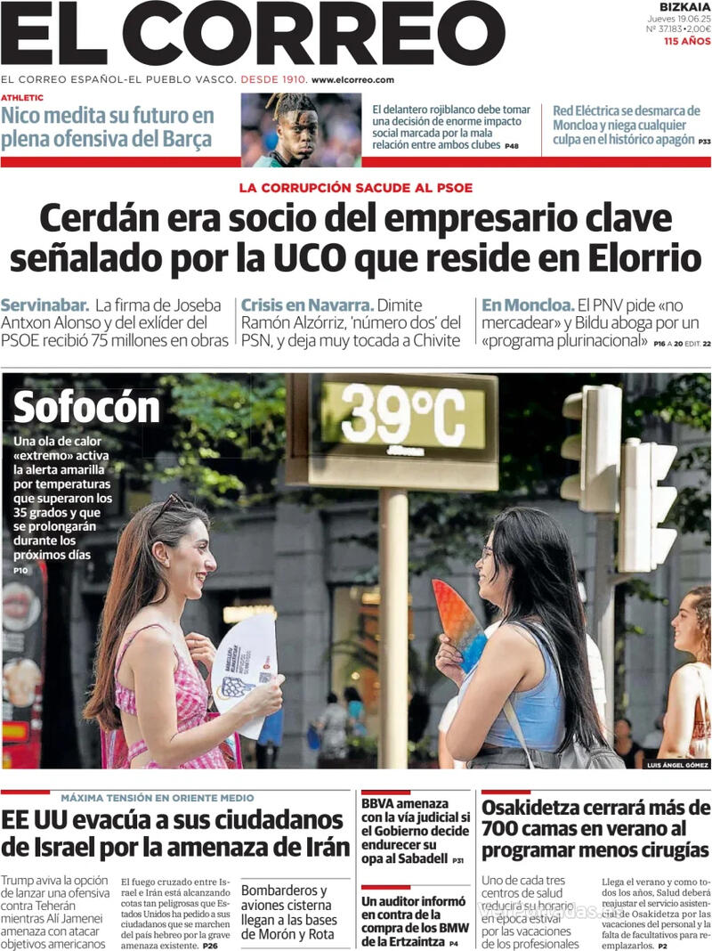 Portada El Periódico 2025-06-19