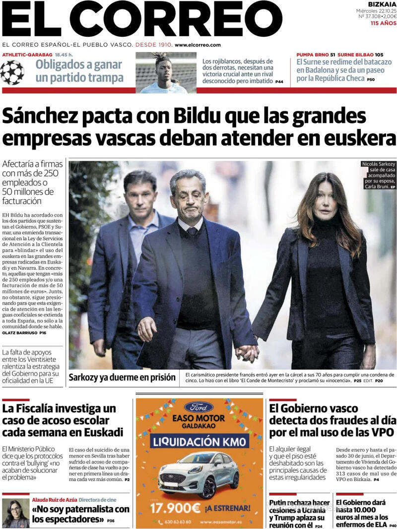 Portada El Periódico 2025-10-22