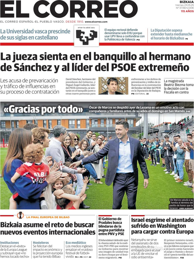 Portada El Periódico 2025-05-23