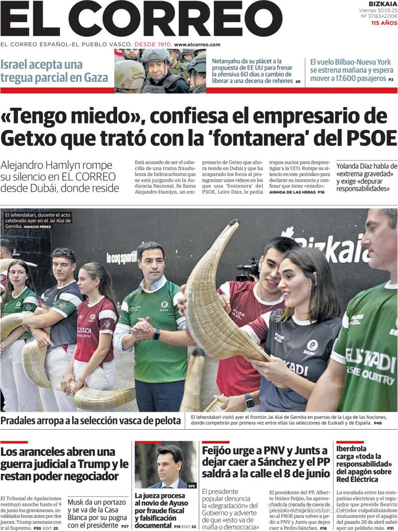 Portada El Periódico 2025-05-30