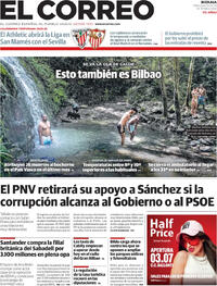 Portada periódico El Correo