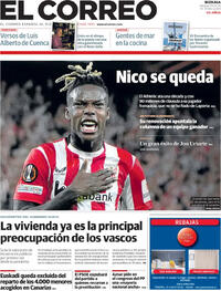 Portada periódico El Correo