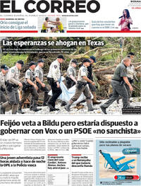 Portada periódico El Correo