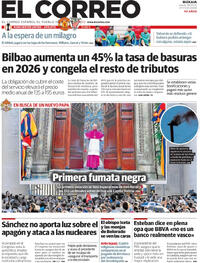 Portada periódico El Correo
