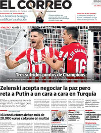 Portada periódico El Correo