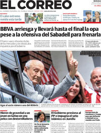 Portada El Correo 2025-08-12