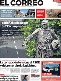 Portada periódico El Correo
