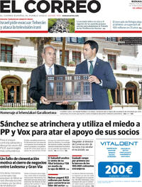 Portada periódico El Correo