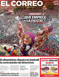 Portada El Correo 2025-08-17