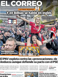 Portada periódico El Correo