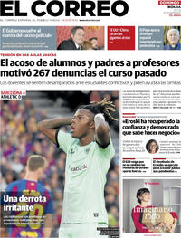 Portada periódico El Correo