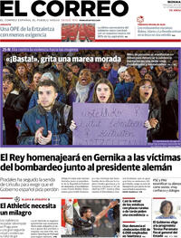 Portada El Correo 2025-11-26
