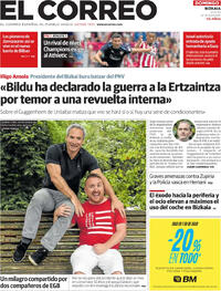 Portada El Correo 2025-07-27