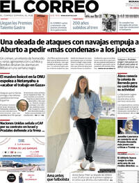 Portada El Correo 2025-09-27