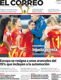 Portada El Correo 2025-07-28