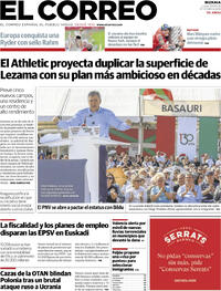 Portada El Correo 2025-09-29