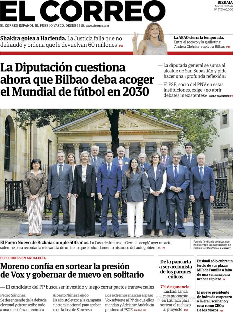 Portada El Periódico 2026-05-19