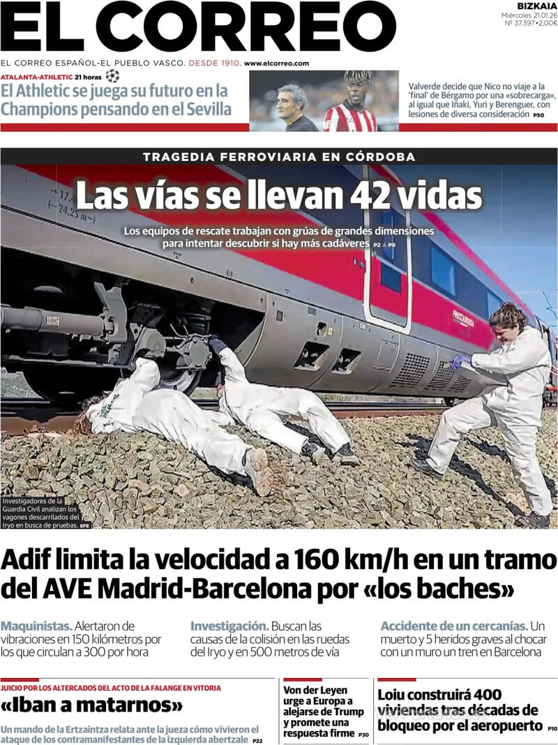 Portada El Periódico 2026-01-21