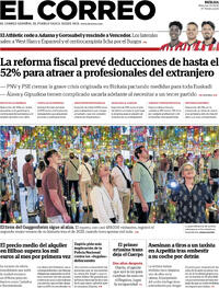 Portada El Correo 2026-09-02