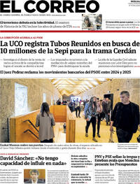 Portada periódico El Correo