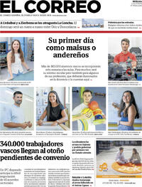Portada periódico El Correo