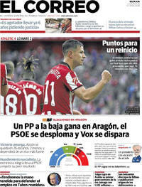 Portada El Correo 2026-02-09