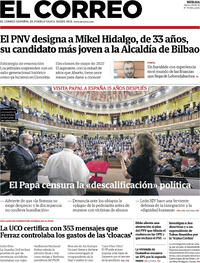 Portada El Correo 2026-06-09