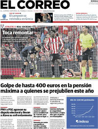 Portada El Correo 2026-02-12