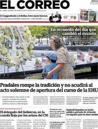 Portada El Correo 2026-09-12
