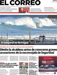 Portada El Correo 2026-02-13