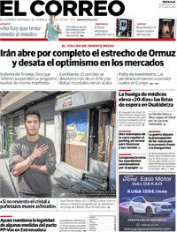 Portada El Correo 2026-04-18