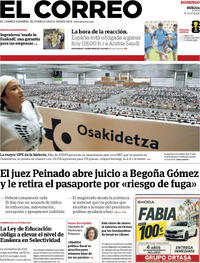 Portada periódico El Correo