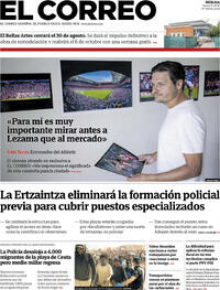 Portada El Correo 2026-08-21