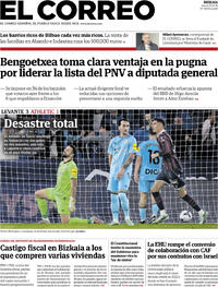 Portada periódico El Correo Portada periódico El Correo