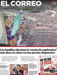 Portada El Correo 2026-08-23