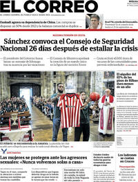 Portada El Correo 2026-08-25