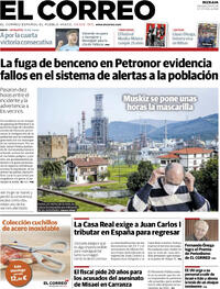 Portada El Correo 2026-02-28