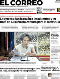 Portada El Correo 2026-06-30